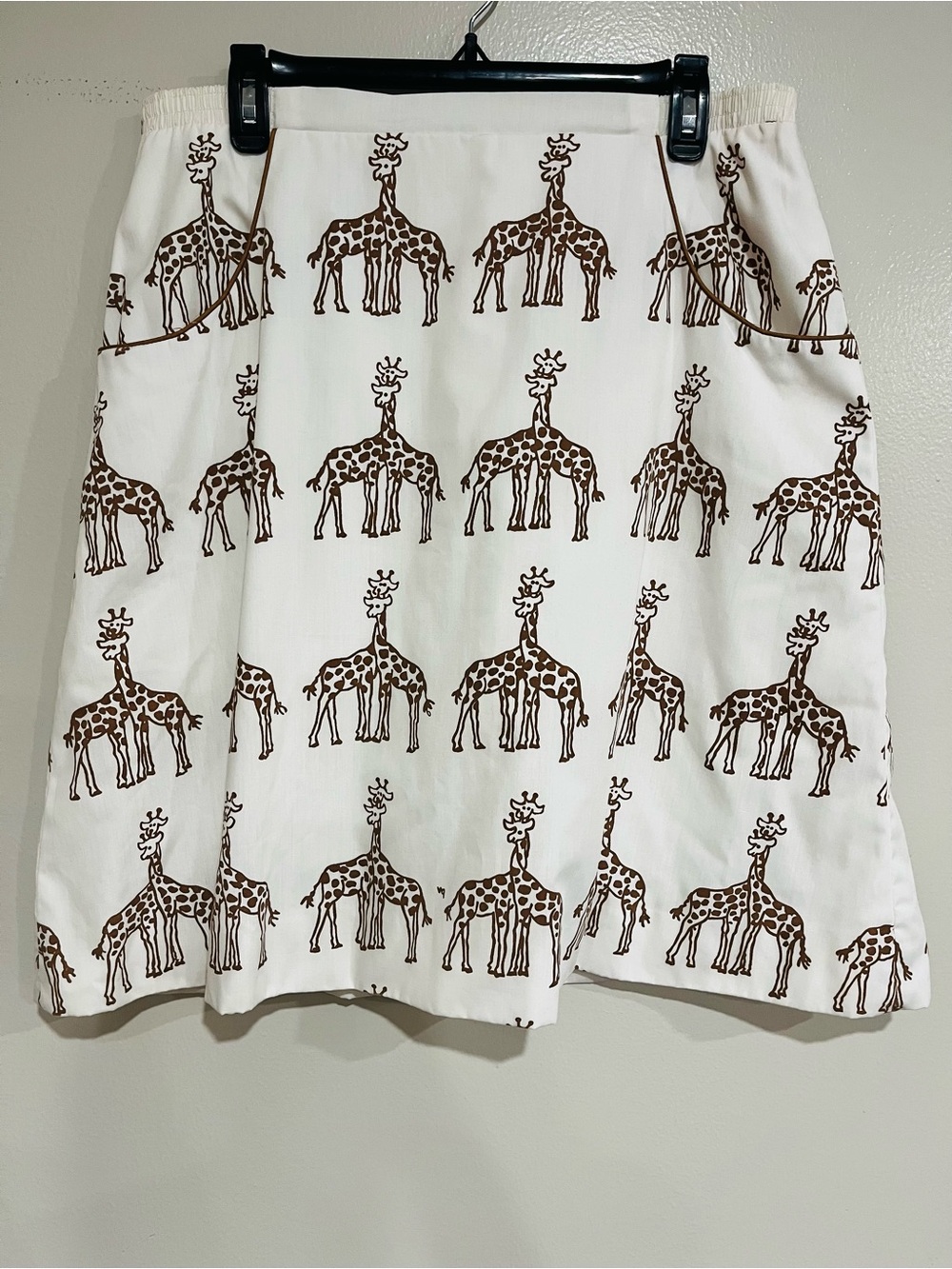 VINTAGE The Vested Gentress Giraffe Novelty Hand-Screened Print Skirt Sz 16